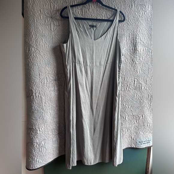 Eileen Fisher Dresses & Skirts - Eileen Fisher 100% silk gray dress size Large